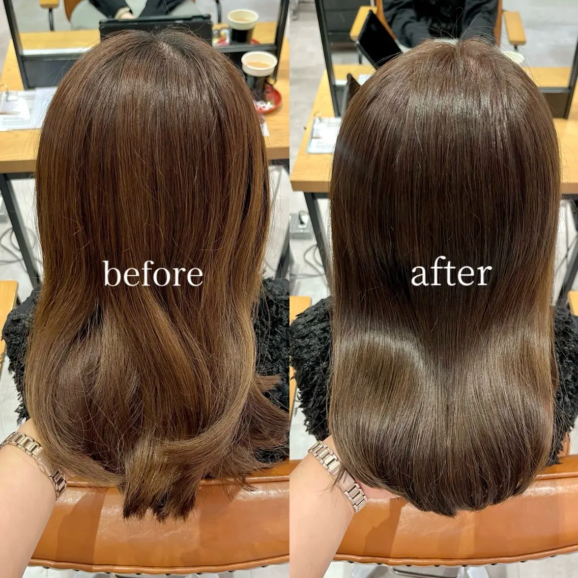 カラー ベージュカラー ブリーチ フォギーベージュ ブリーチなしカラー 💎seira| 髪質改善・大人カラーのヘアスタイル