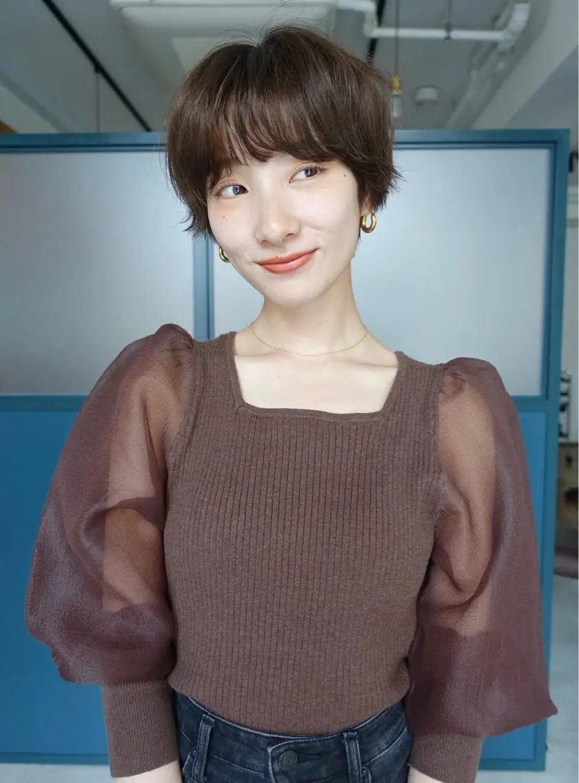 ショート ショートヘア 暖色/パーマ 🌼クニトウメイのヘアスタイル
