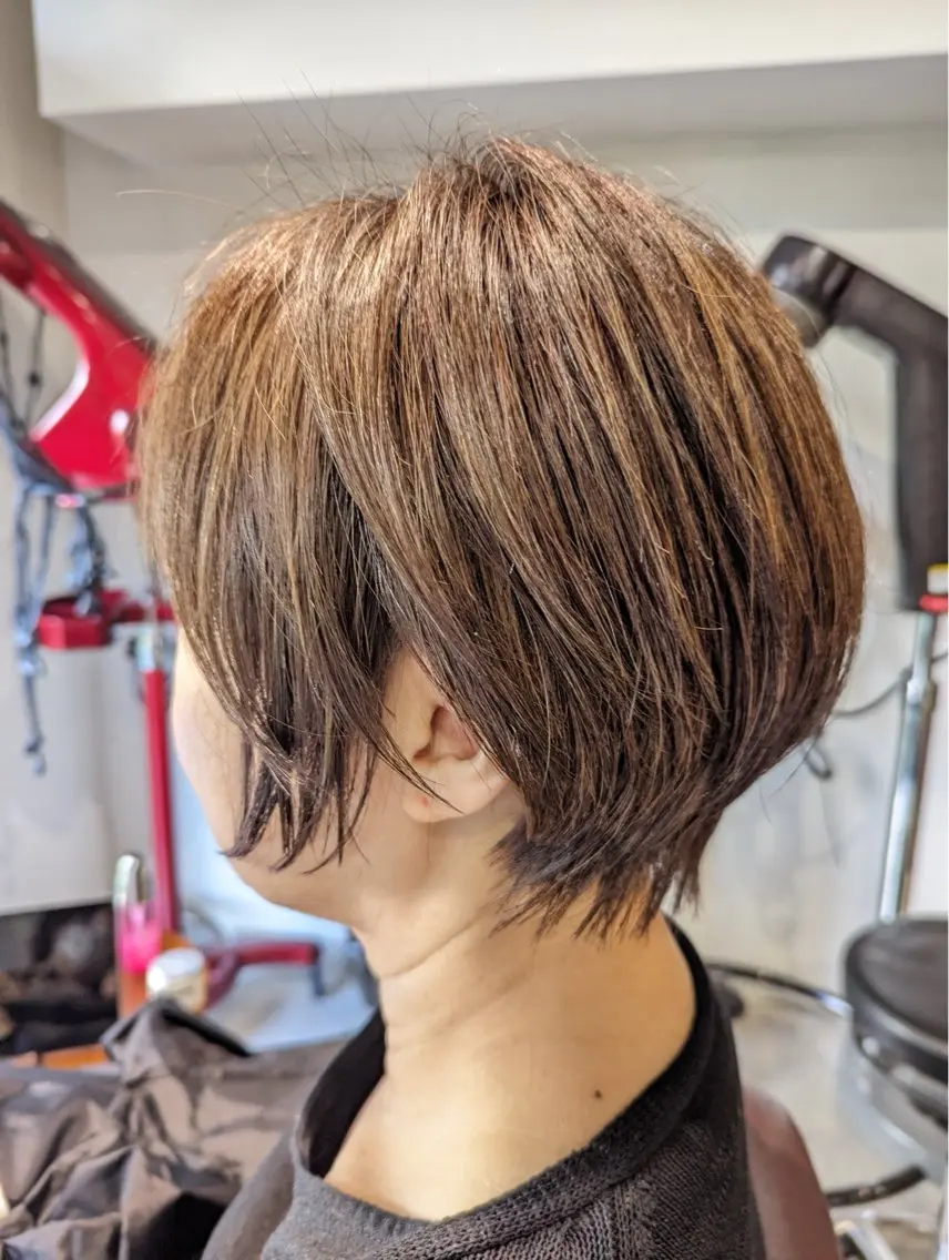 ショート カラー ショートボブ ボブ 髪質改善 ショートヘア カット お悩み改善 美容師✂鷲田竜也のヘアスタイル