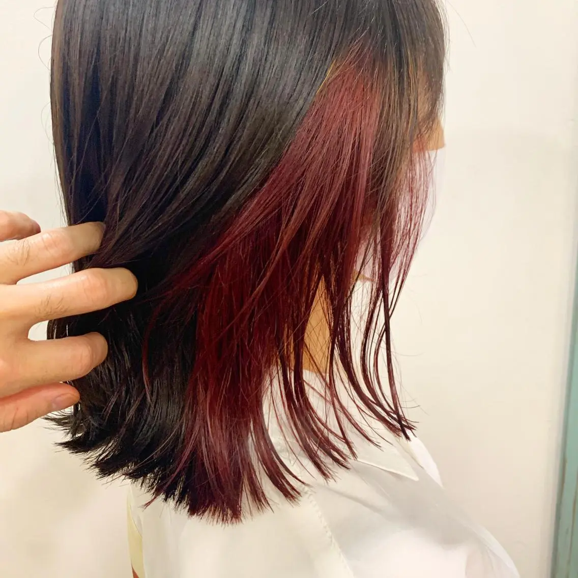 ミディアム カラー インナーカラー ヘアカラー 早坂 裕真のヘアスタイル
