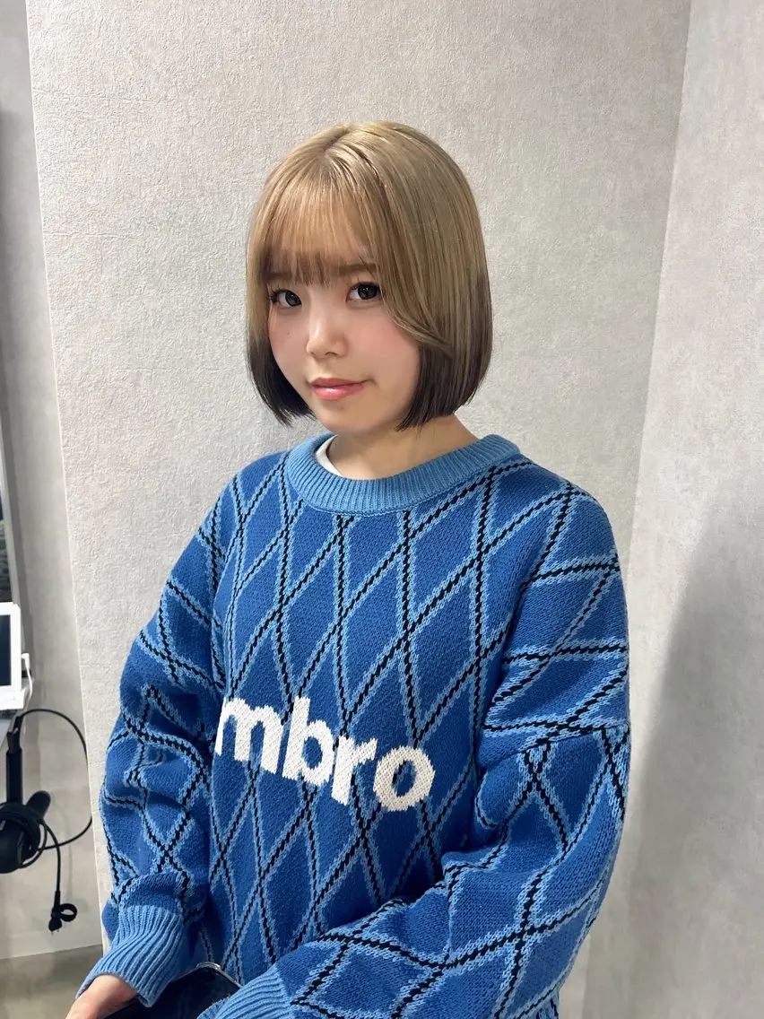 ショート ボブ ワンホンヘア/ 透明感カラー/ゆうとのヘアスタイル