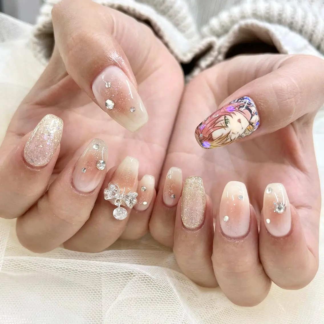 セミロング ハンドネイル 池袋痛ネイル Nok. 渡辺のネイルデザイン