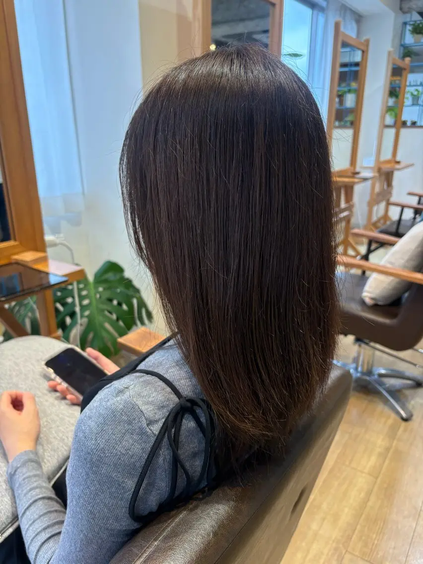 ミディアム カラー ヘアカラー トリートメント ヘッドスパ モデル募集/ yuna🤍🎀のヘアスタイル