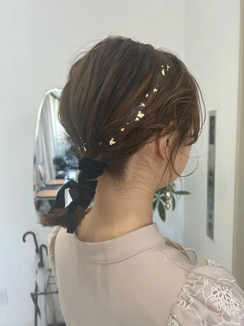 ミディアム ベージュ/ヘアセット 透明感/♡来村 瑚春のヘアスタイル