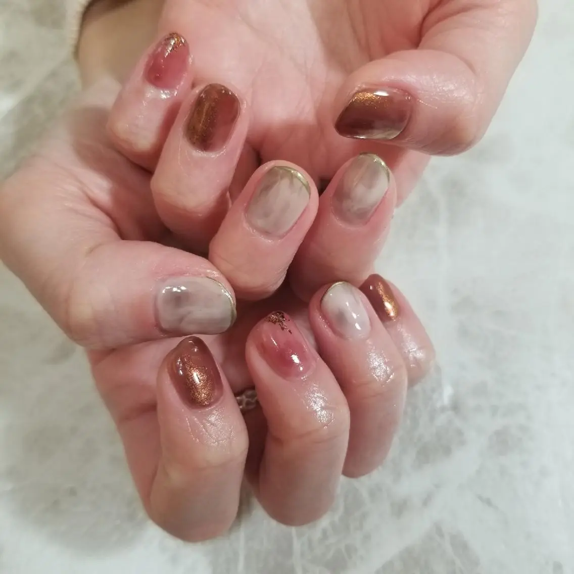 ネイル ニュアンスネイル ハンドネイル nijiiro🌈 サトウのネイルデザイン