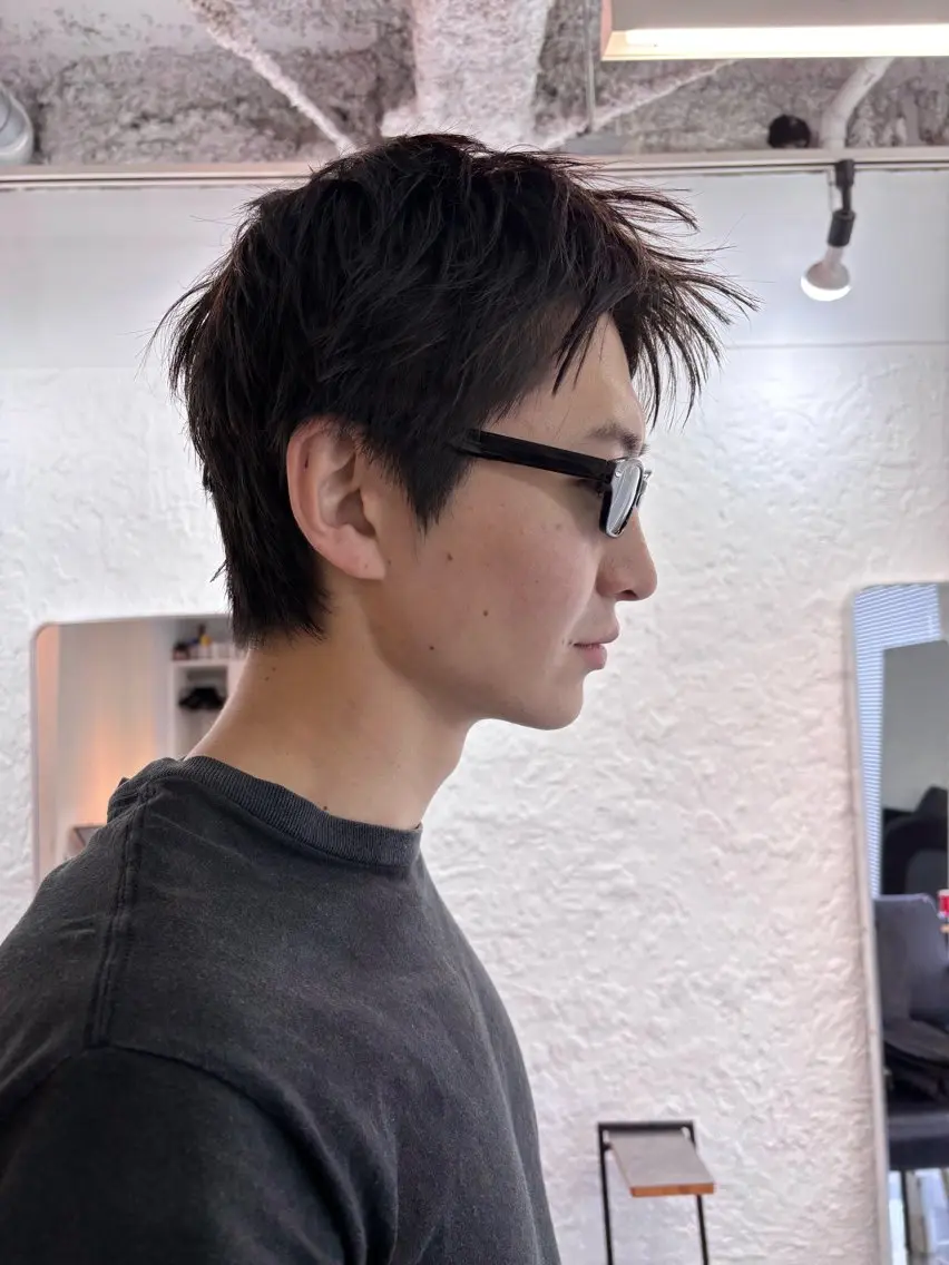ショート メンズ カット メンズ専門ブリー チカラー⚡️リュウジのヘアスタイル