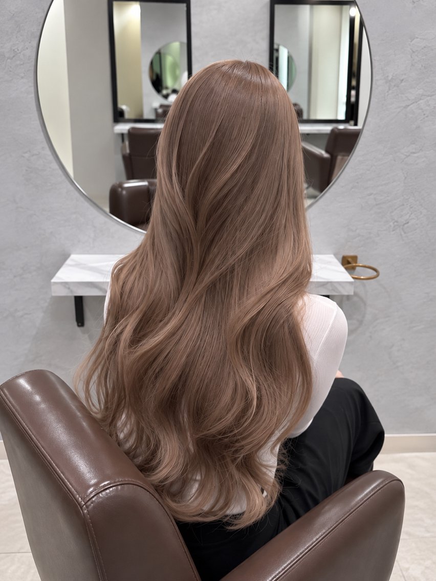 ミディアム カラー ヘアカラー トリートメント 池袋/カラー特化🎨 ロング料金なし🩵のヘアスタイル