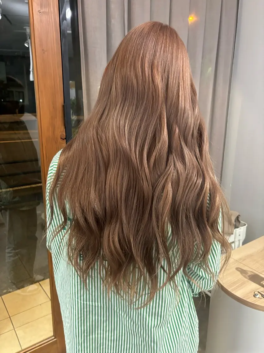 ロング カラー ブリーチ ケアブリーチ カット ヘアカラー 🐼 こゆきのヘアスタイル