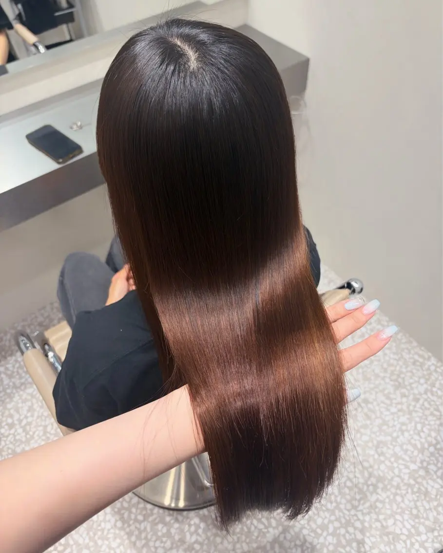 ロング カット 縮毛矯正 トリートメント 【美髪矯正/絹髪】 🎀hinano🎀のヘアスタイル