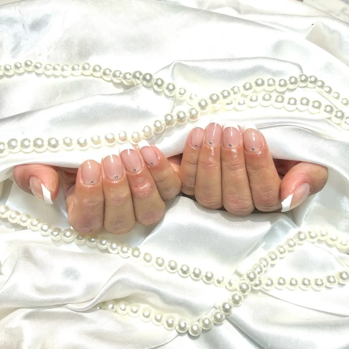 HAND🍒オフあり🍒フレンチ(クリアベース)の写真