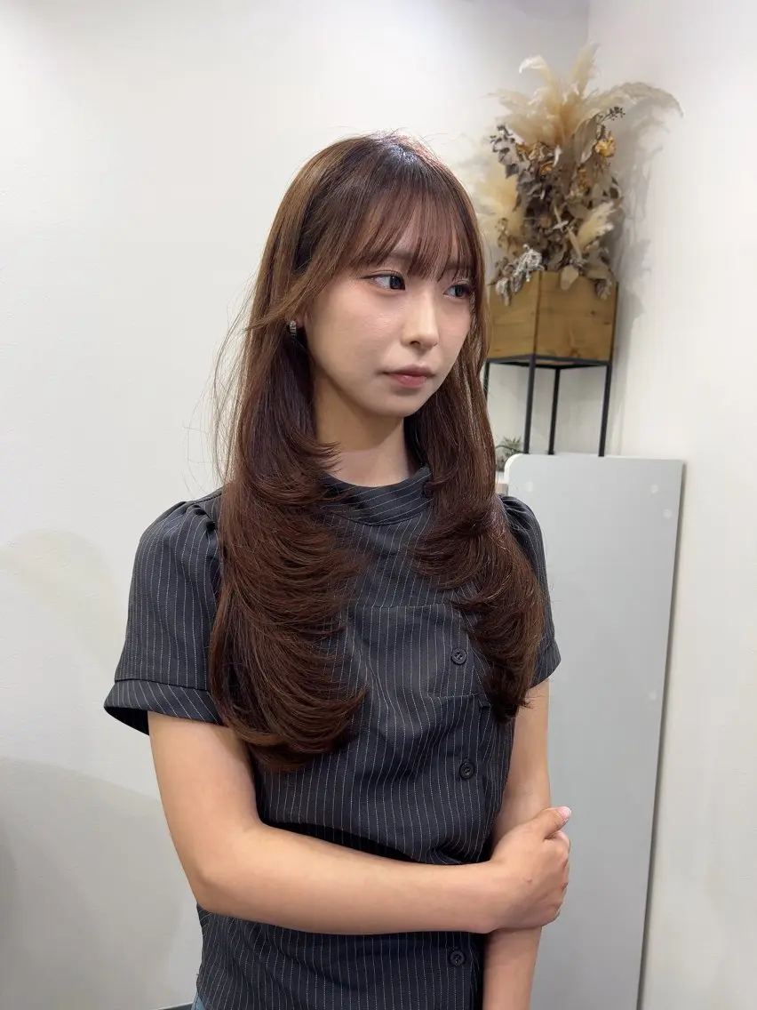 ロング レイヤー/伊勢崎 /よしかわあんみのヘアスタイル