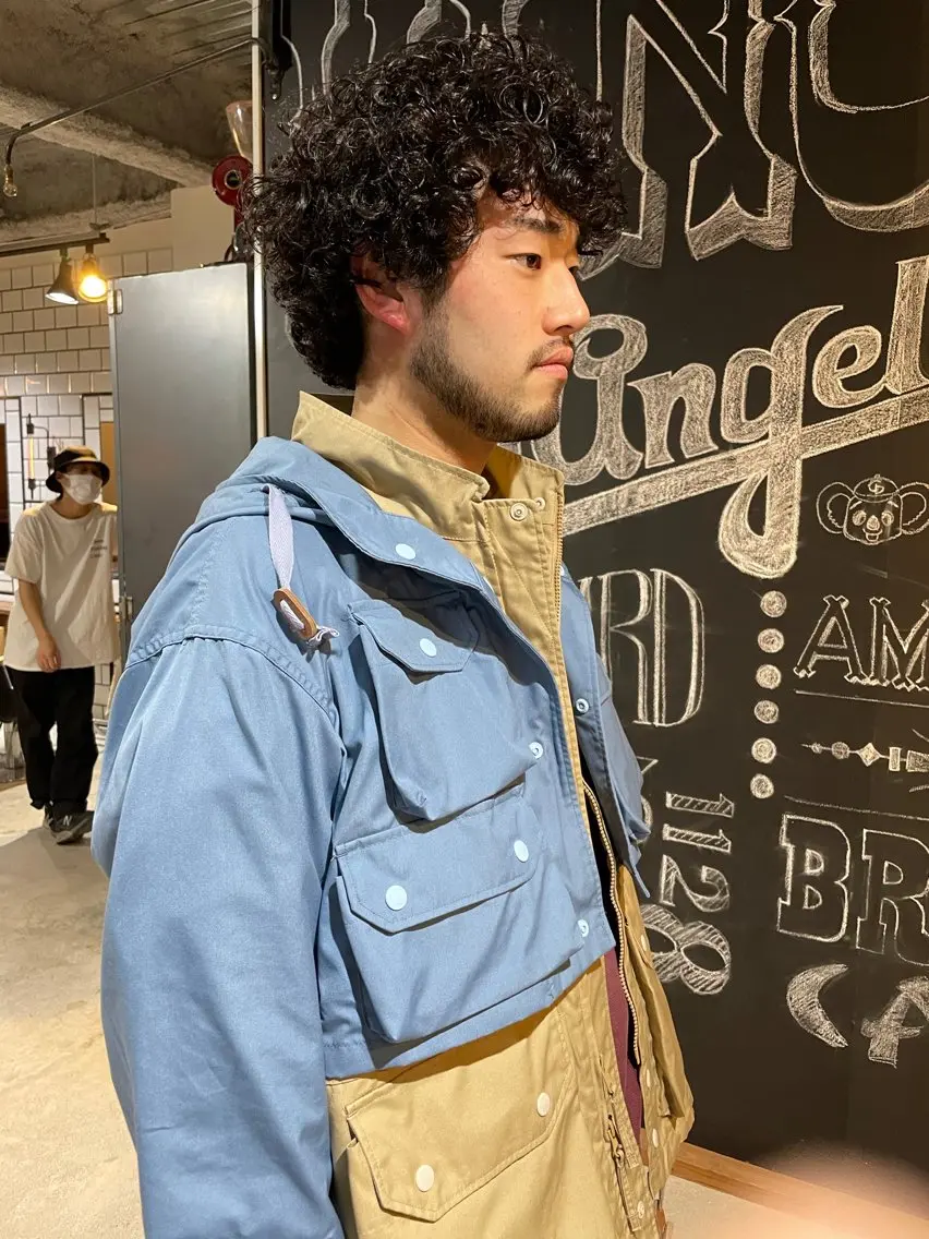 ミディアム パーマ メンズ ミディアムパーマ メンズパーマ カット パーマ トリートメント 俵 知広のヘアスタイル