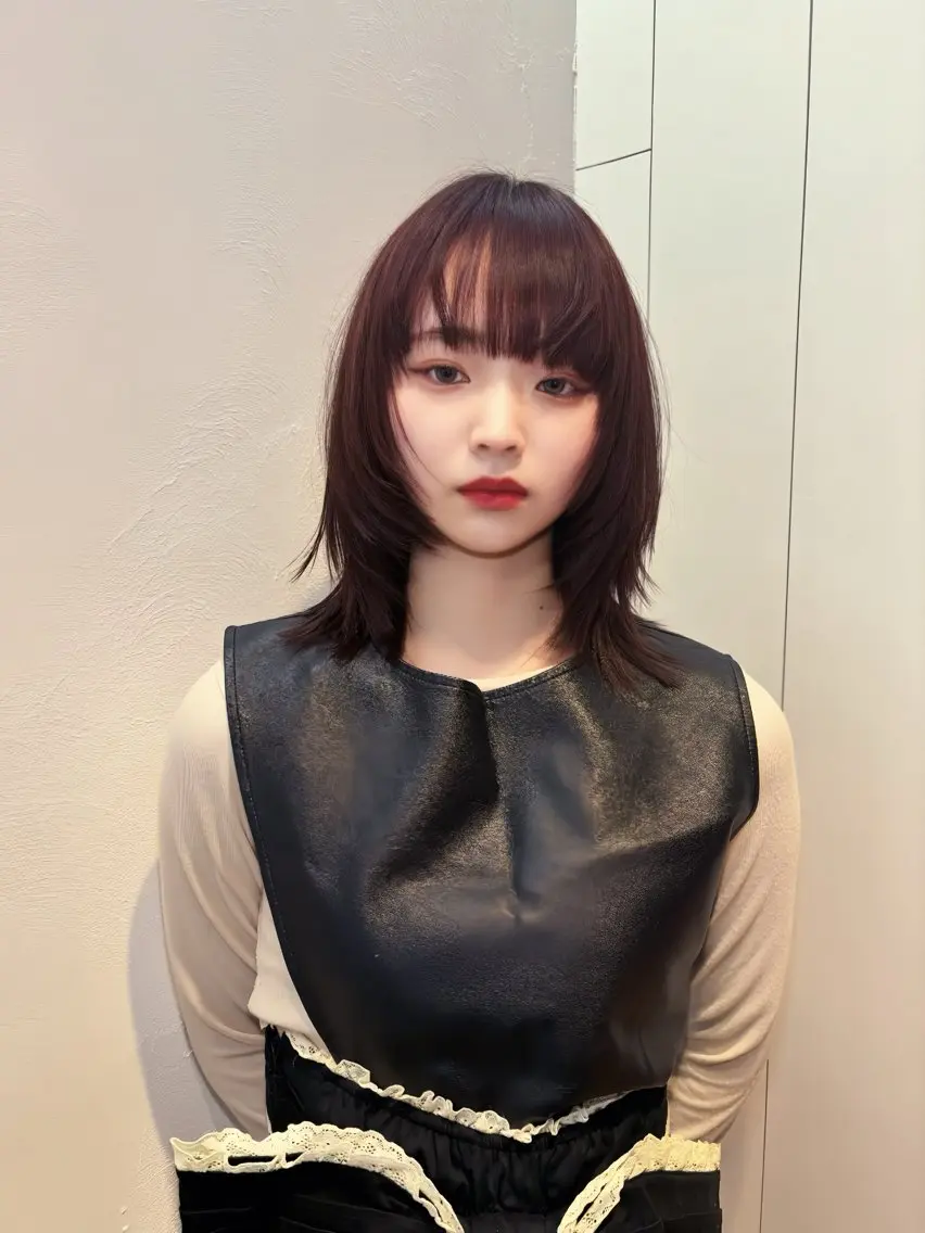 ミディアム ミディアムレイヤー レイヤーカット カット ヘアカラー 🧡レイヤー🧡 ✨透明感カラー✨祥吾のヘアスタイル