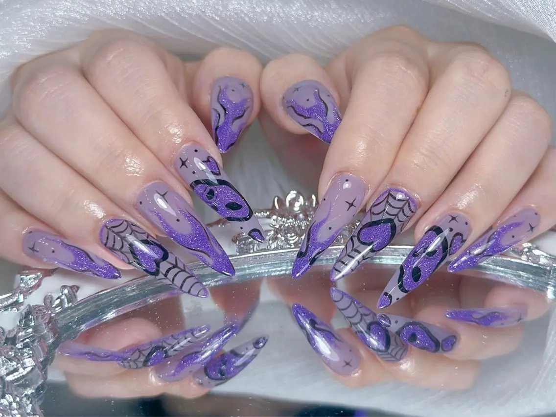 ネイル 長さ出し フレンチネイル 韓国ネイル レース マグネットネイル ハンドネイル ボニー Coco nailのネイルデザイン