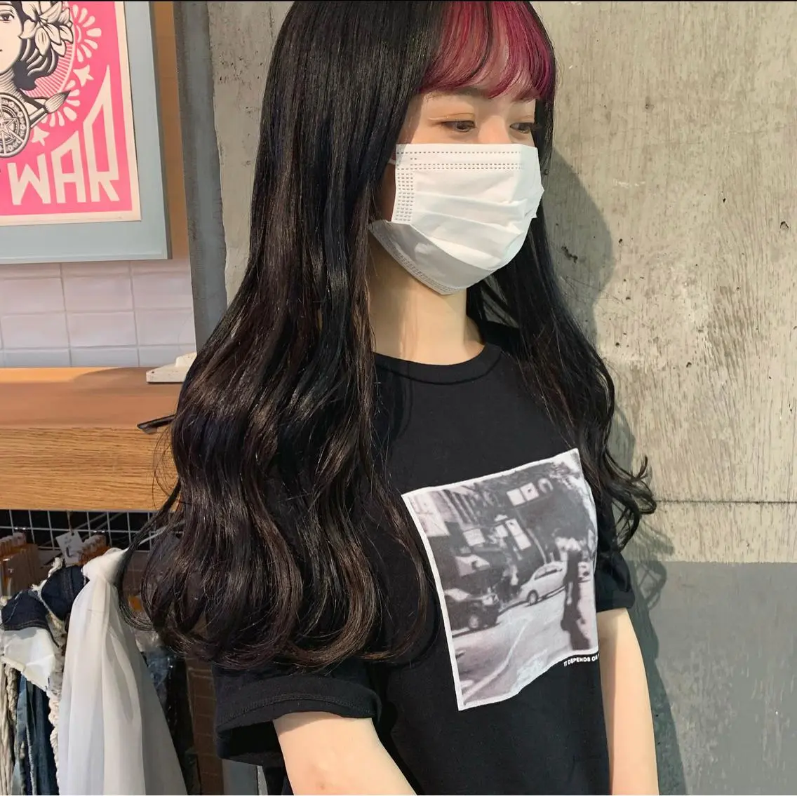 ロング エクステ ロング kiyono ⭐︎ダブルカラーのヘアスタイル