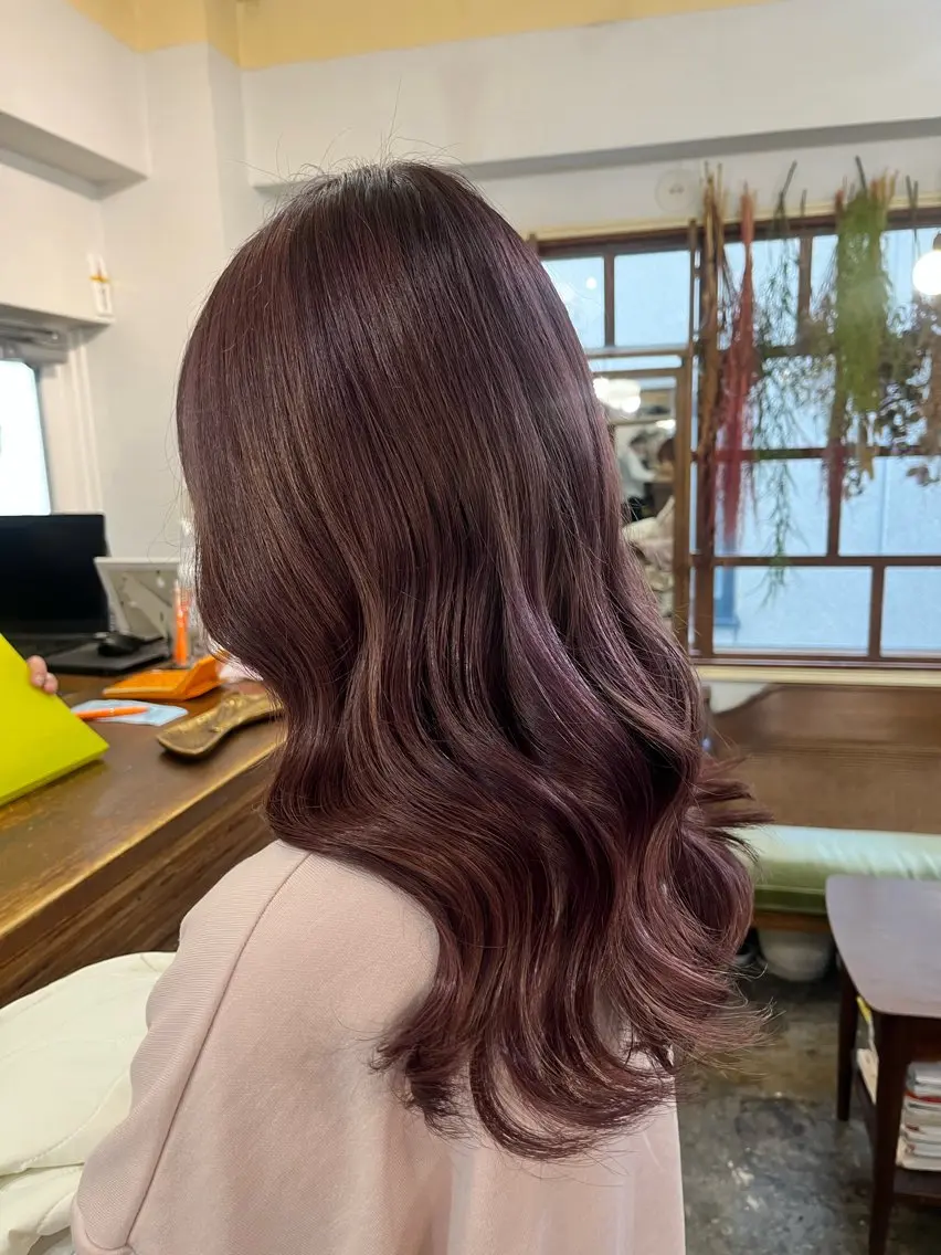 ロング カラー グレージュ ラベンダーカラー ラベンダーグレージュ ラベンダーグレー mary'sメリー /ニュアンスカラーのヘアスタイル