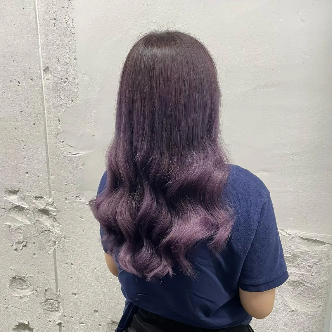 ロング カラー シールエクステ バレイヤージュ ミストバング ブルーカラー ブルーラベンダー ヘアカラー エクステ 🧡艶髪/エクステ 🫧🧡YUKI❄️のヘアスタイル
