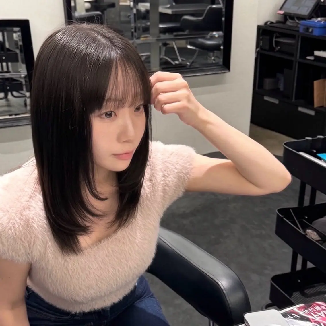 ミディアム カラー ブラウンカラー 透明感カラー 艶カラー✨/ ゆう🧸🍀のヘアスタイル