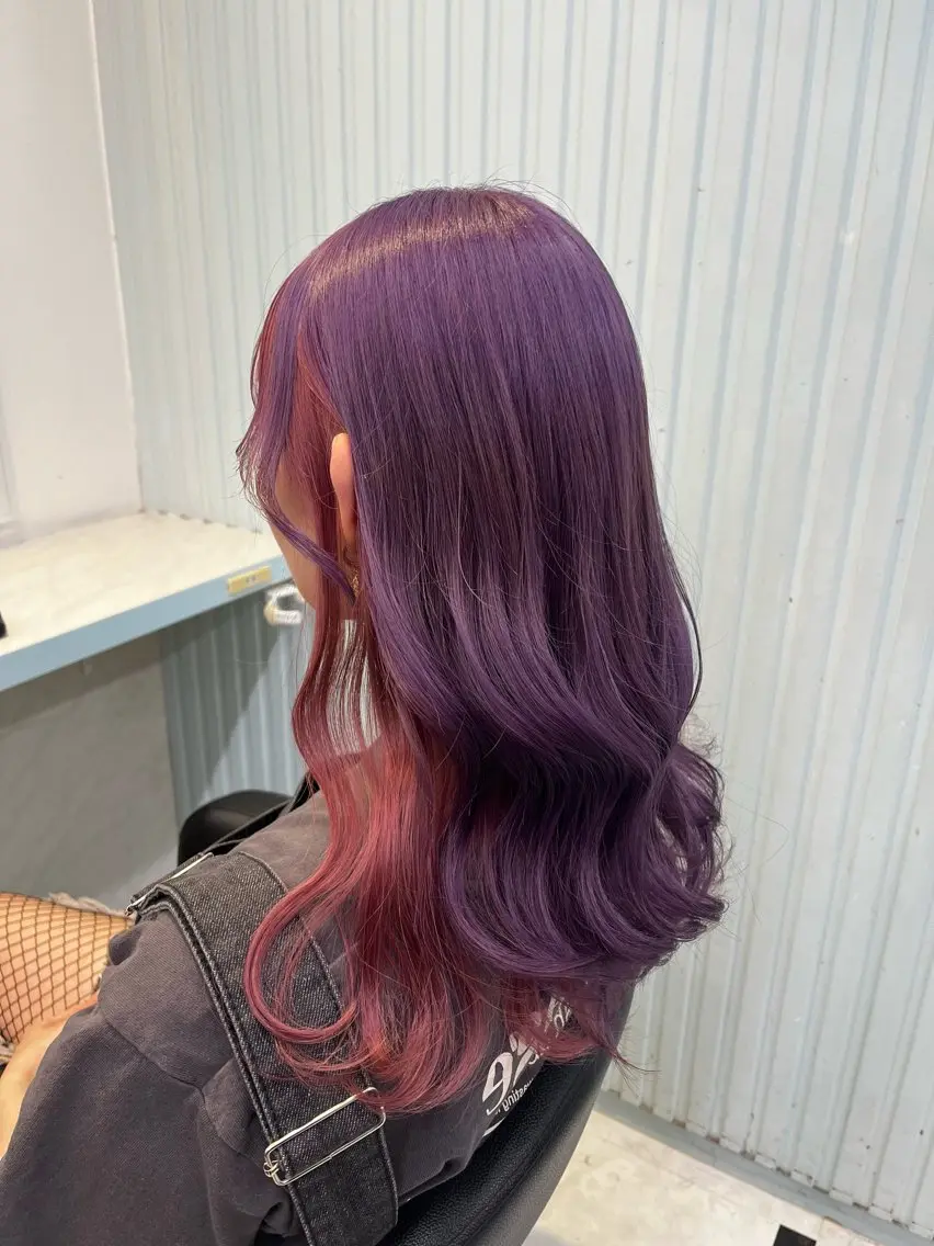 セミロング カラー ヘアカラー トリートメント ブリーチカラー 🩵MIZUKIのヘアスタイル