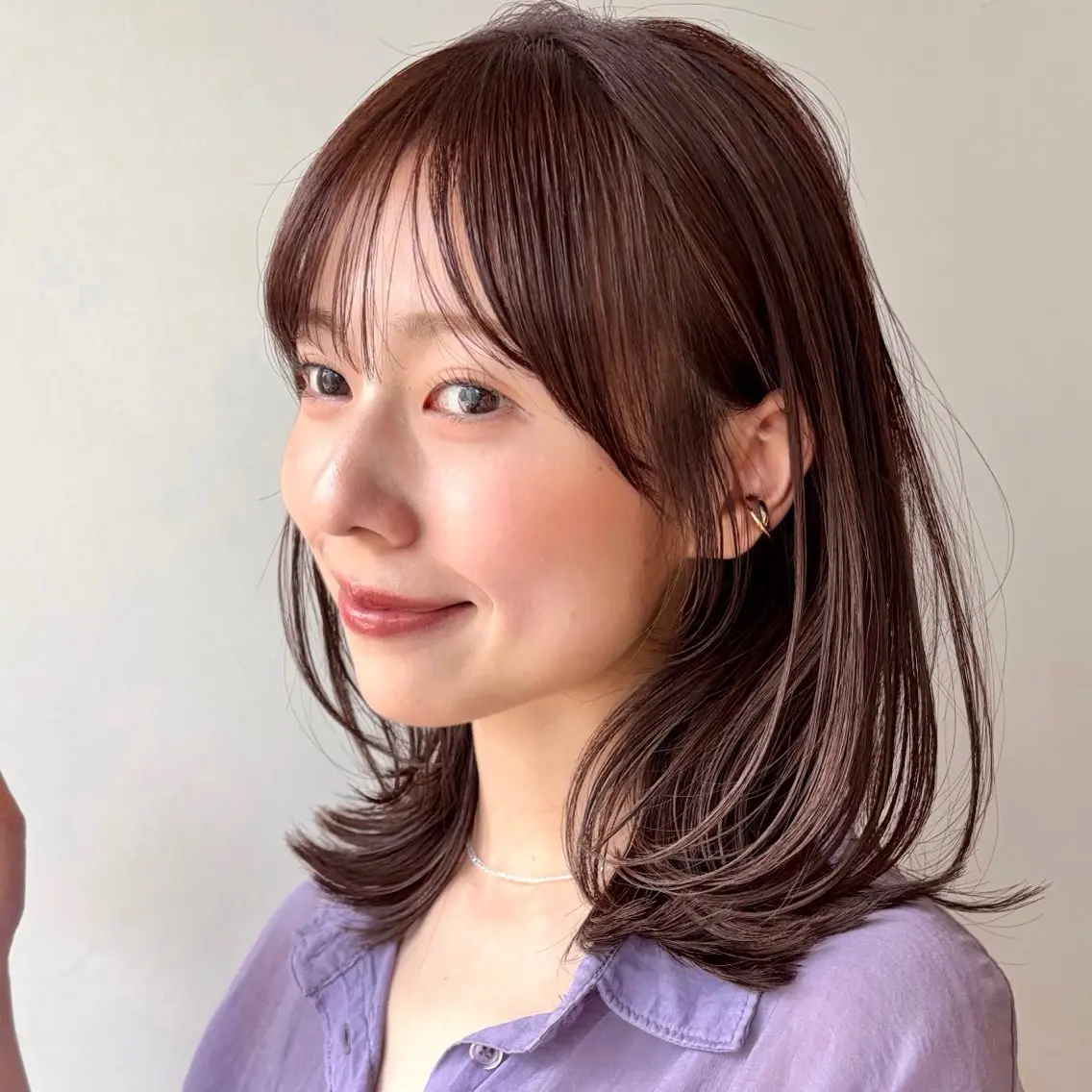 ミディアム カット トリートメント 似合わせ/ベージュ /レイヤー/りほ🤍のヘアスタイル