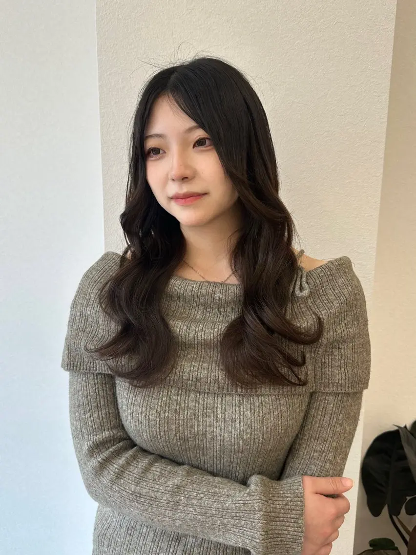 ミディアム カラー プルエクステ 黒髪 ナチュラルブラック エクステ エクステ 原宿プルエクステ 🎀NENE🎀のヘアスタイル