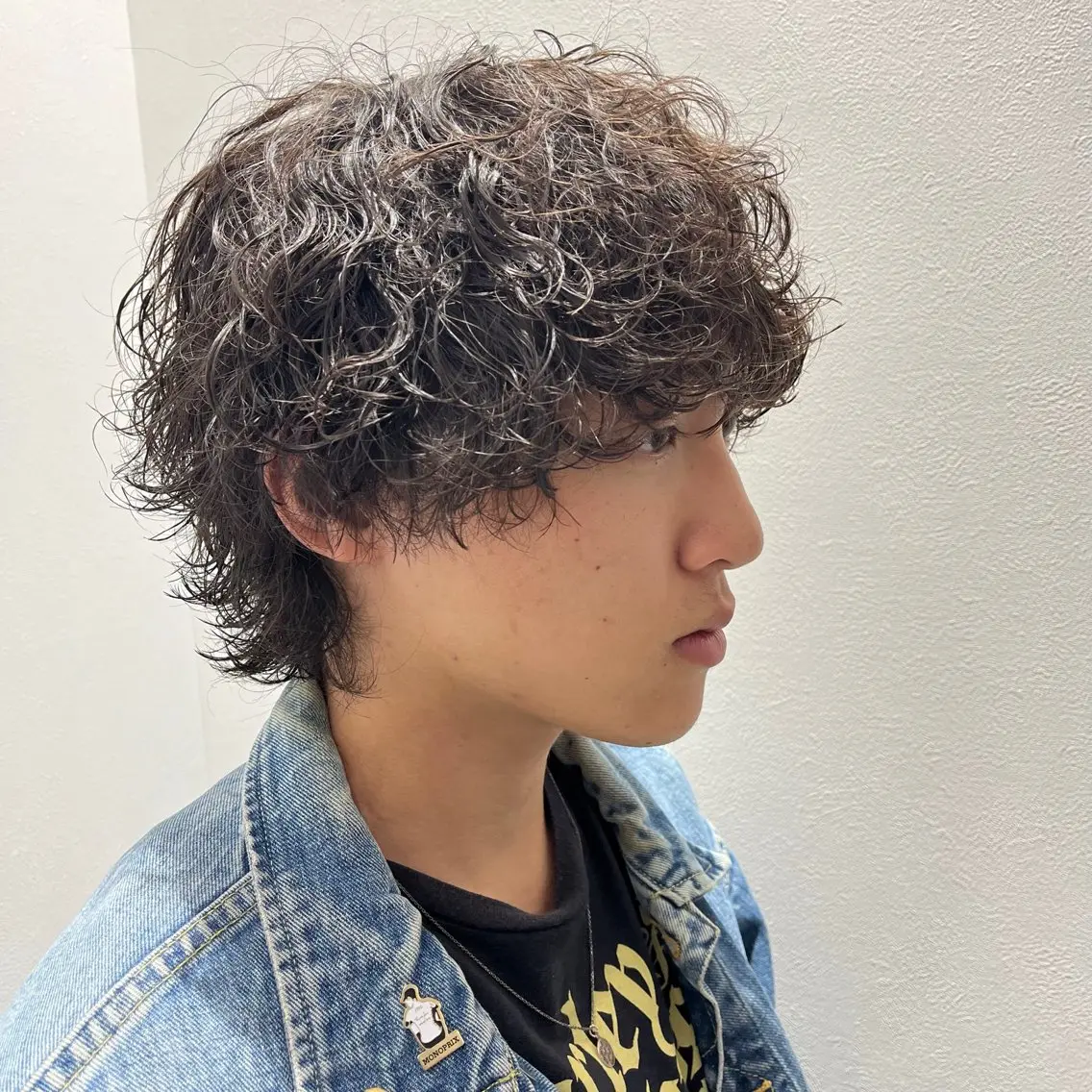 ショート パーマ メンズ カット パーマ トリートメント ヘッドスパ ヘアセット フェザー/シャドウ パーマ特化のヘアスタイル