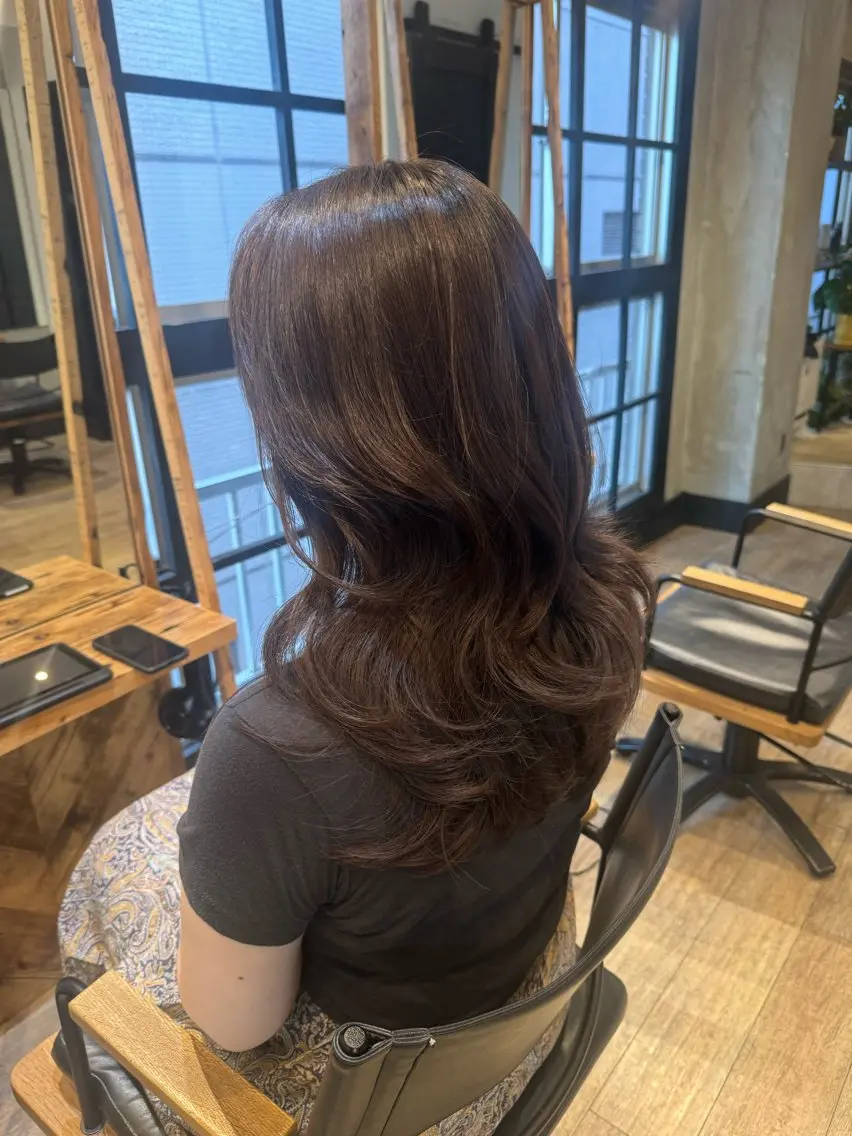 セミロング カット ヘアカラー トリートメント 新宿/顔周りカット +レイヤー＝しずく♩のヘアスタイル