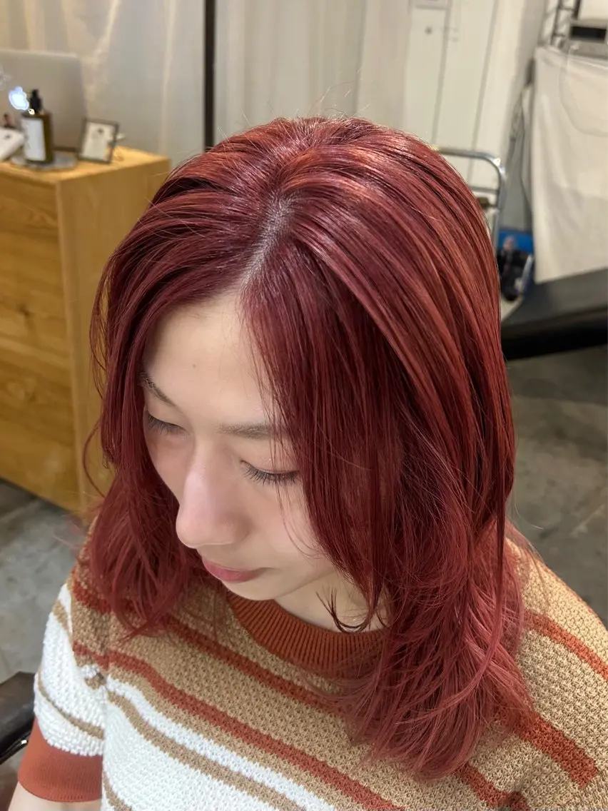ミディアム カラー カット ヘアカラー トリートメント *UNU* RICOのヘアスタイル