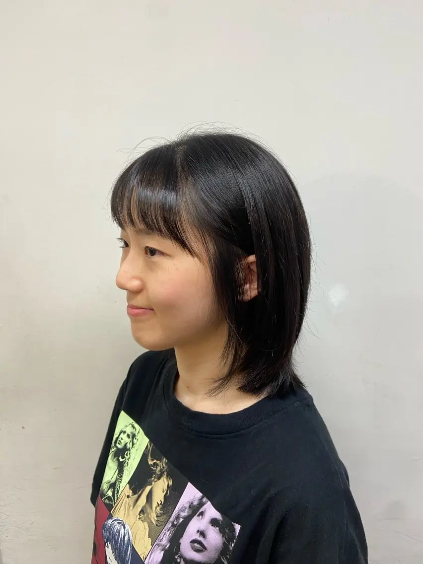 ミディアム ミディアムレイヤー ボブ レイヤーカット 韓国ヘア/レイヤー キムジュンヒョンのヘアスタイル