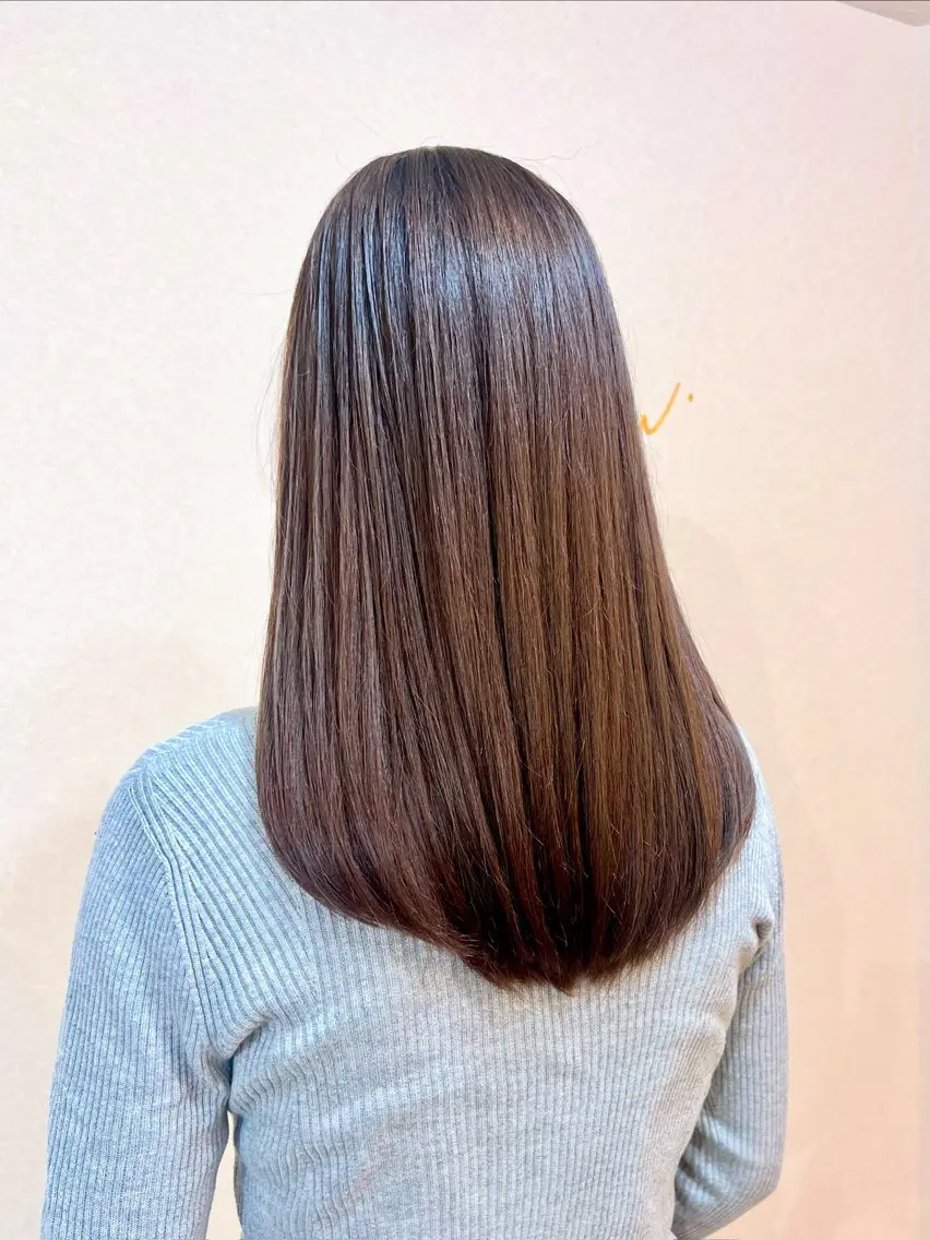 ロング カラー 縮毛矯正 ciyon. ヘア デザイナー ayaのヘアスタイル