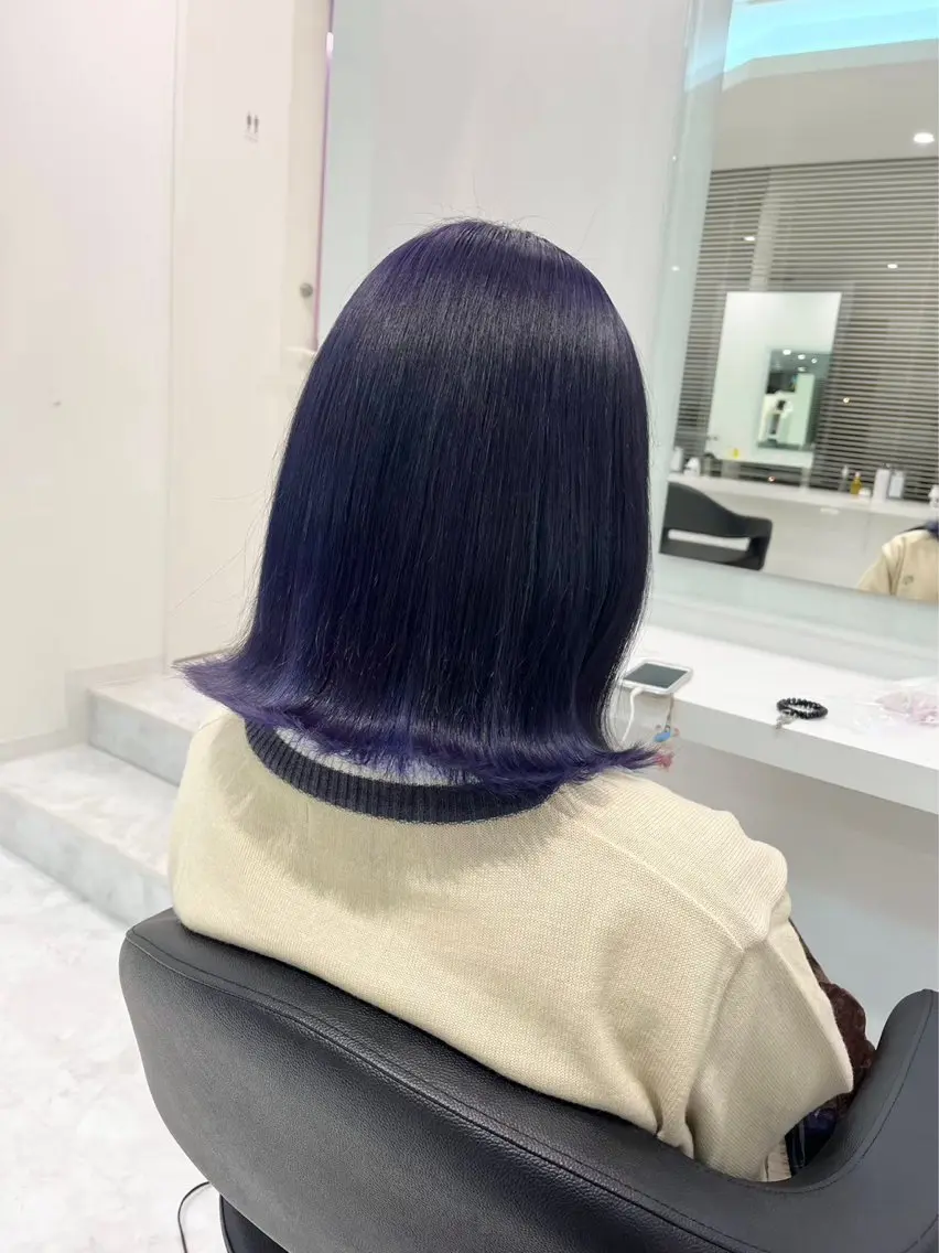 ミディアム カラー ヘアアレンジ ブリーチ 髪質改善 似合わせカット 🫧モテる💗ダメー ジレスハイトーン🫧のヘアスタイル