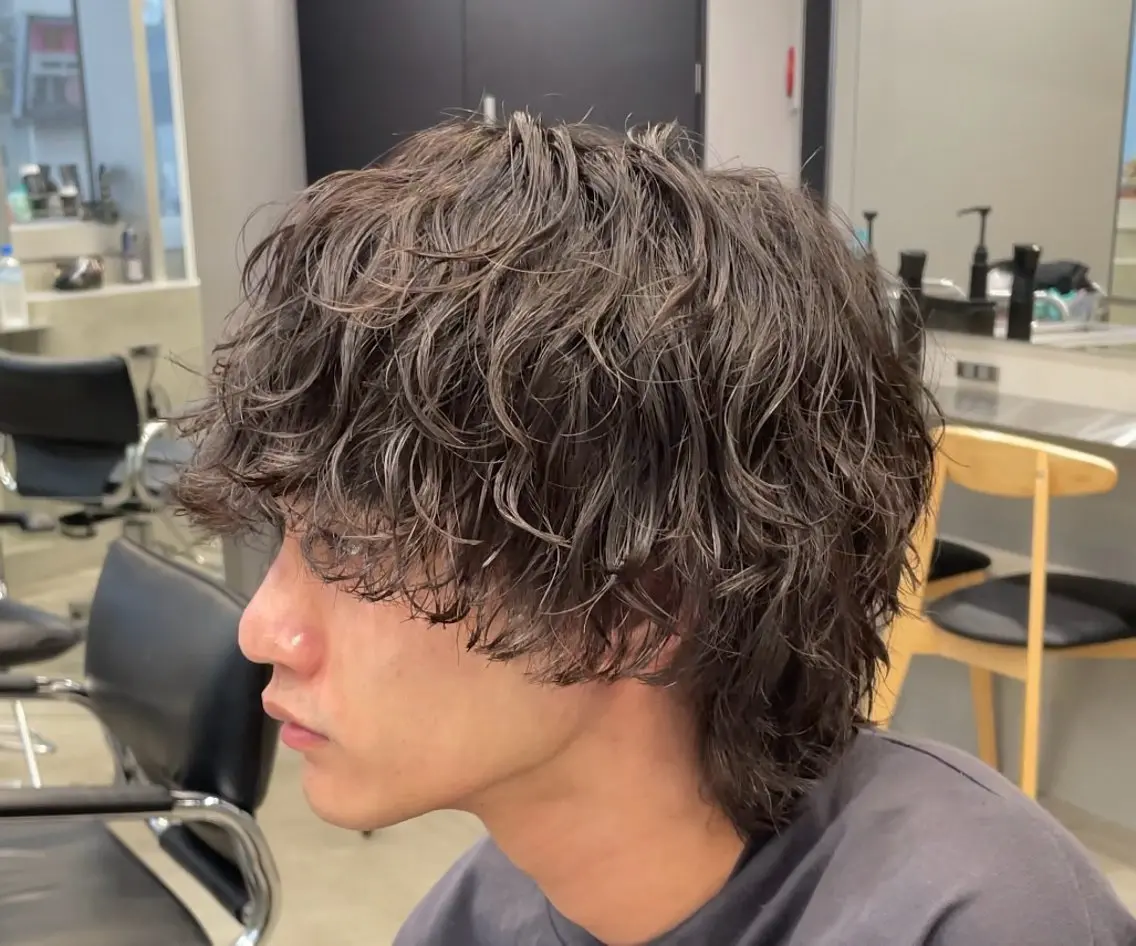 セミロング パーマ ヘアアレンジ メンズ fifth 石川 凪のヘアスタイル