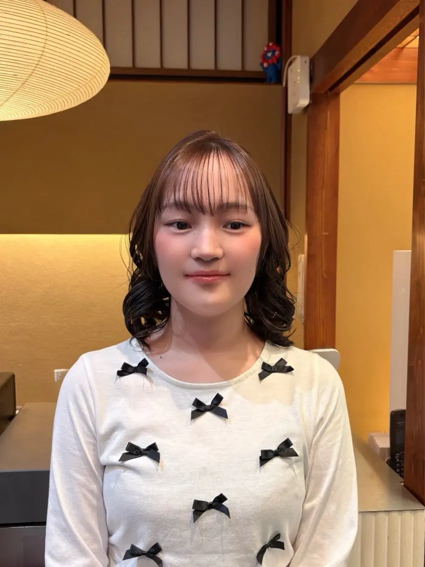 ミディアム カラー 透明感カラー ヘアカラー saho ⟡.·のヘアスタイル