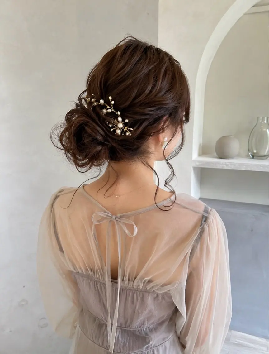 セミロング ヘアセット muu.表参道 スタッフのネイルデザイン