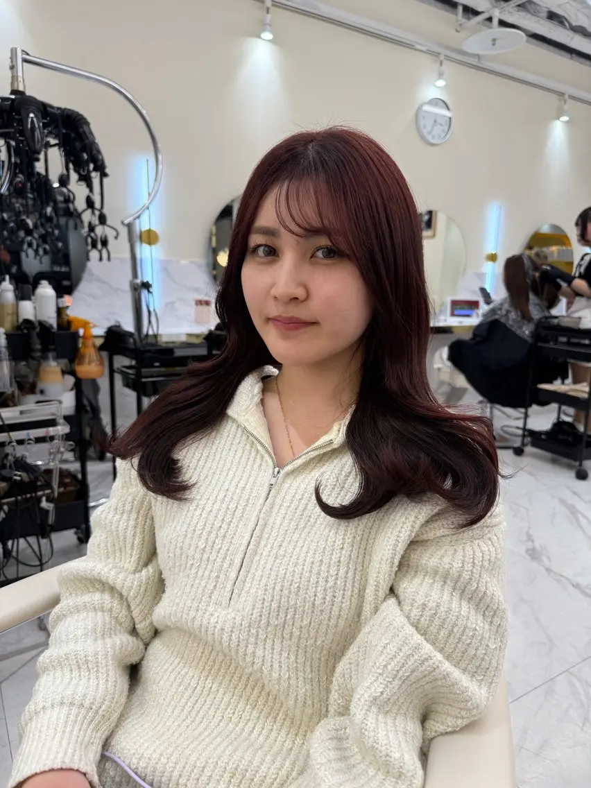 カラー ヘアカラー 韓国ヘア🇰🇷艶 カラー/sakuraのヘアスタイル