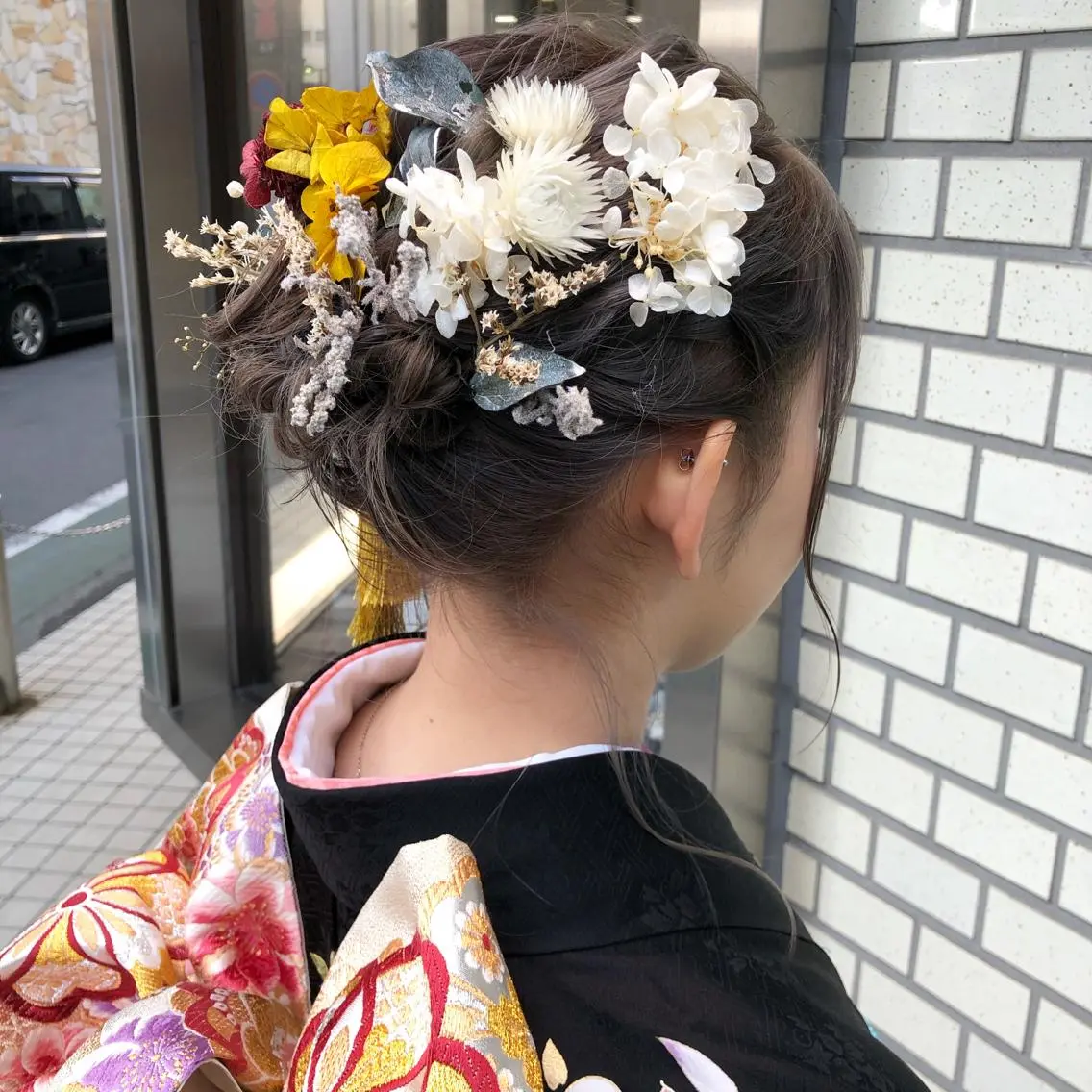 ロング カラー パーマ ヘアアレンジ 成人式 カット ヘアカラー ハイトーン特化🤍 浦住のヘアスタイル