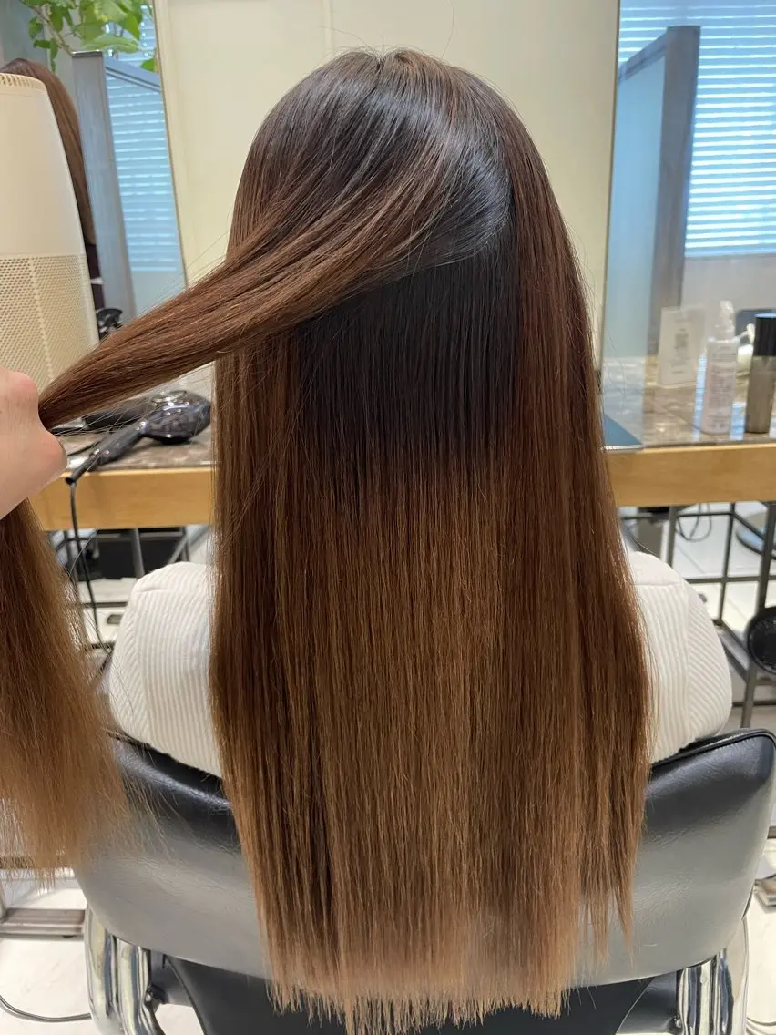 ロング カット 縮毛矯正 トリートメント 🦕小林 大地🦕のヘアスタイル