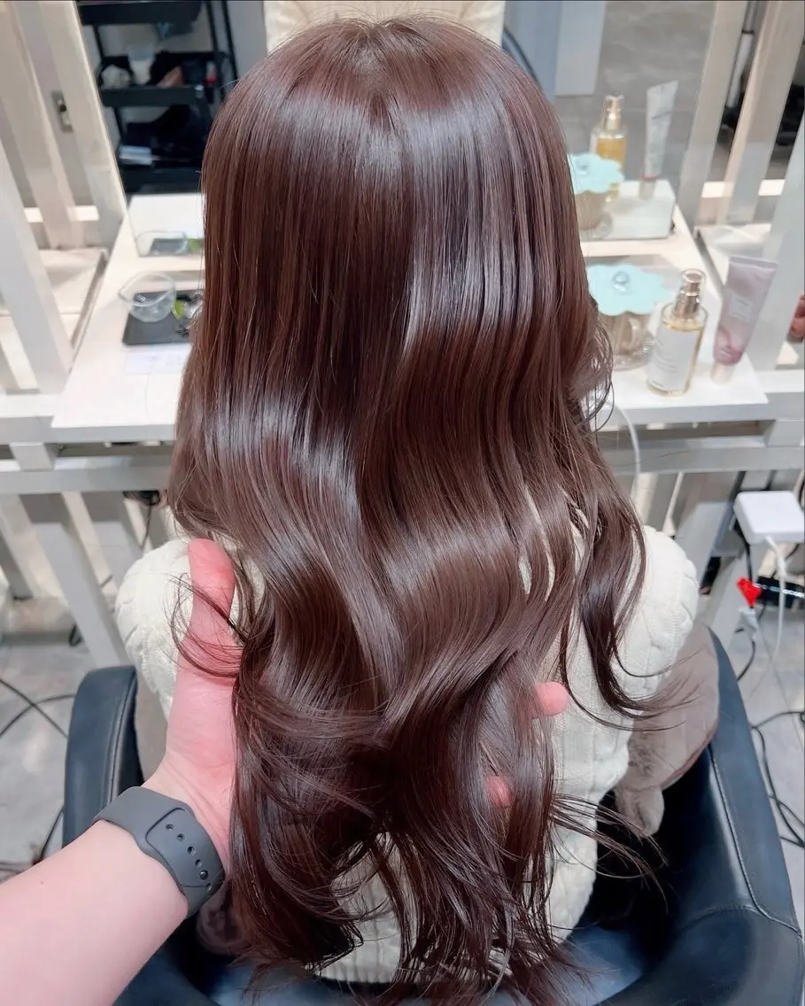セミロング カット ヘアカラー トリートメント 恵比寿韓国レイヤー× 艶透明感カラー大場のヘアスタイル