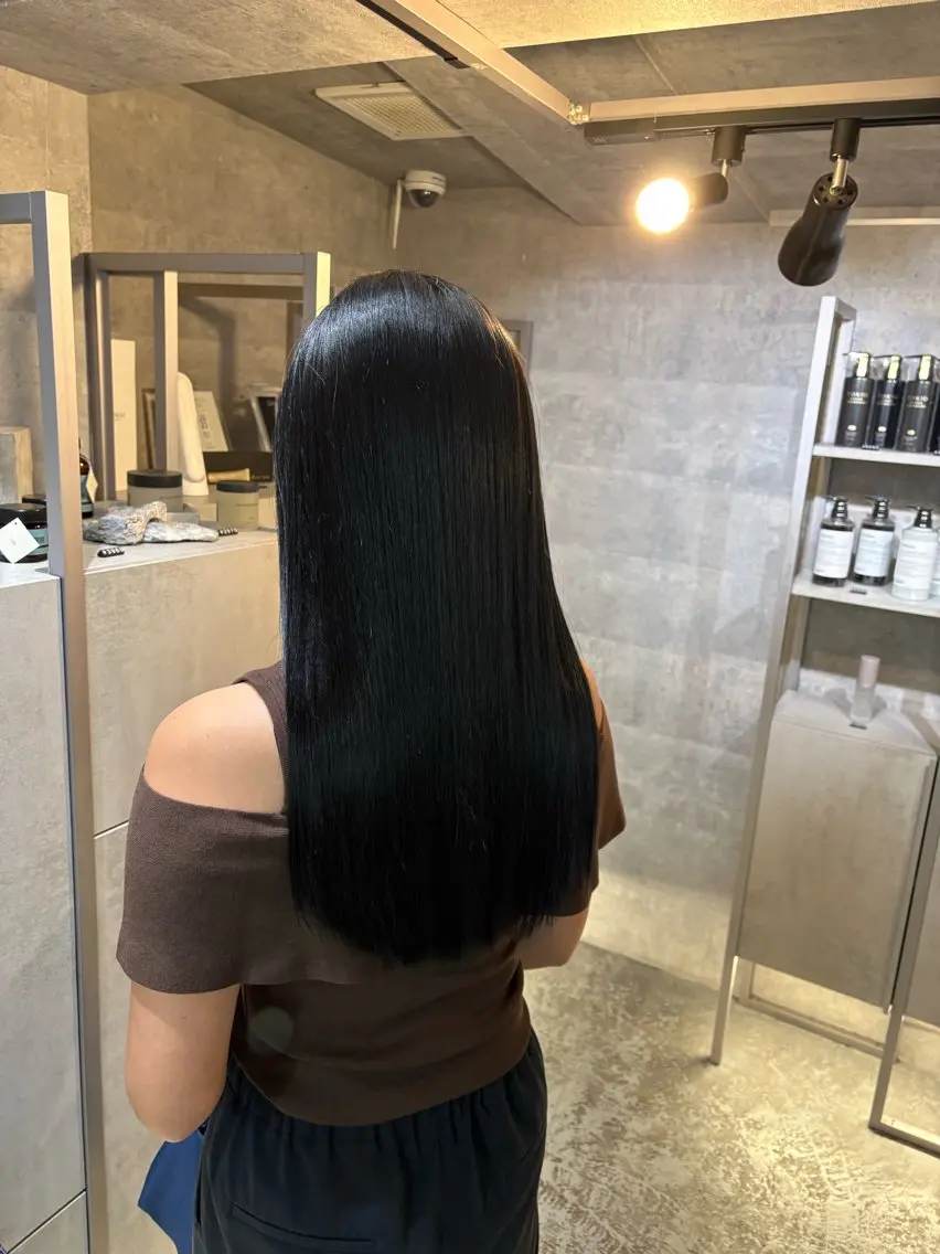 ロング カット ヘアカラー トリートメント 髪質改善ストレート/ 透明感カラー🥣🤍のヘアスタイル