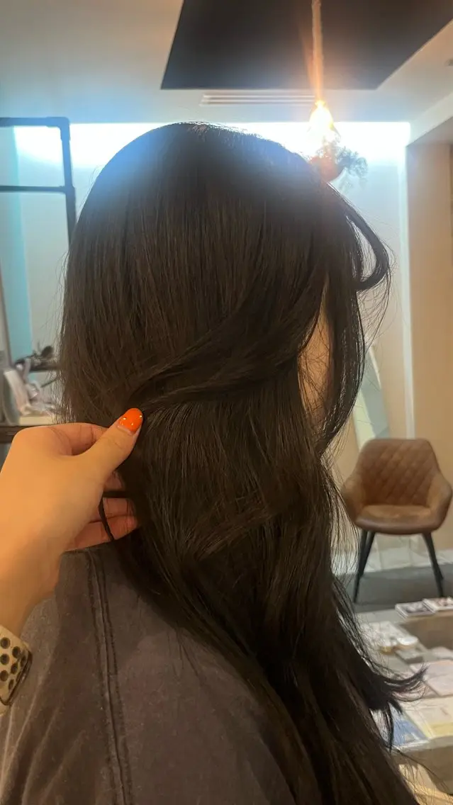 ロング カラー ブラウンカラー ダークブラウン ヘアカラー 艶カラー/ブリーチ /長久手/フウカのヘアスタイル