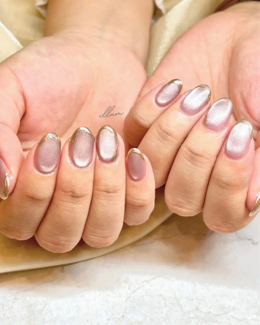 キッズ ネイル ジェルネイル マグネットネイル ミラーネイル ニュアンスネイル オフィスネイル illum hicariのネイルデザイン