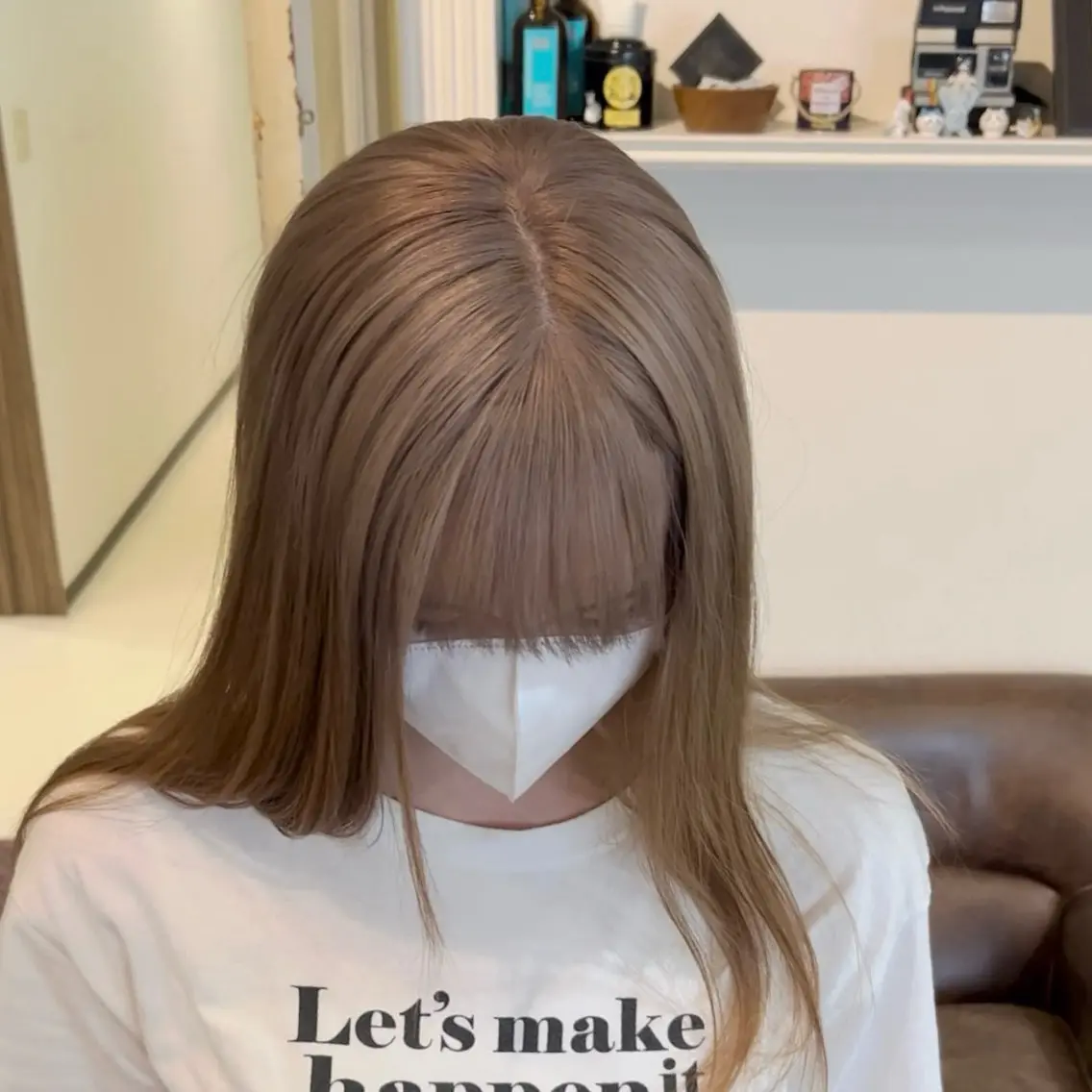 ロング カラー ベージュカラー 透明感カラー ミルクティーベージュ ヘアカラー トリートメント ヘッドスパ ヘアセット オカベ ショウマのヘアスタイル