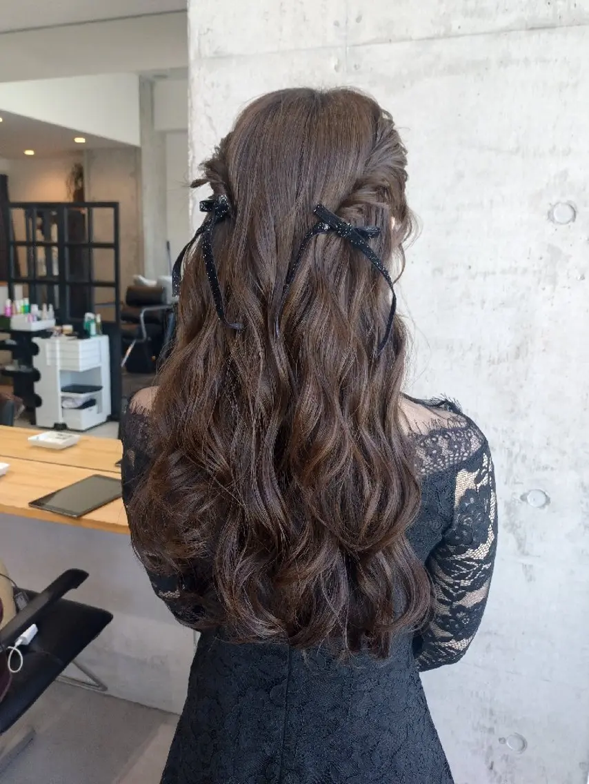 ロング ヘアアレンジ ヘアセット ヘアアレンジ/柔らか 艶カラー/AKARIのヘアスタイル