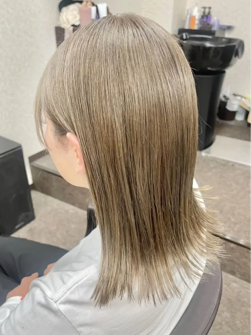 ミディアム カラー ヘアカラー 池田 景子のヘアスタイル