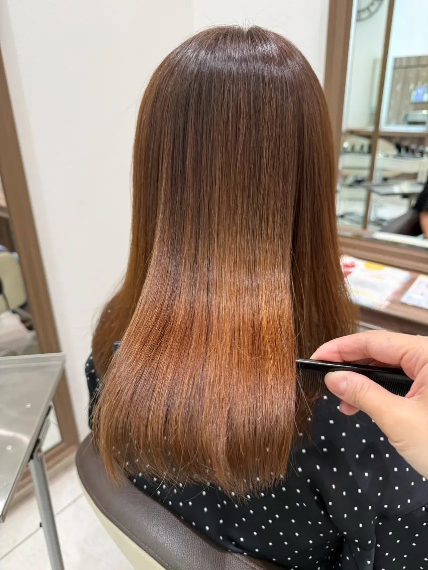 セミロング パーマ カット 縮毛矯正 .MANA. 【艶髪ロング】のヘアスタイル