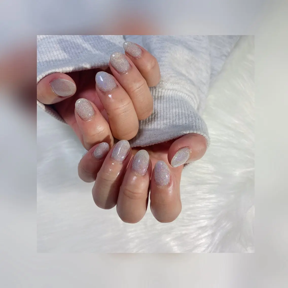 ネイル ラメ(グリッター) マグネットネイル ワンカラーネイル LittleMimi Nails安土のネイルデザイン