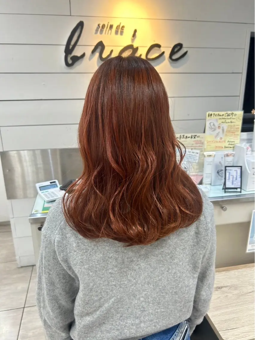 セミロング カラー ヘアカラー 本尾 空大のヘアスタイル