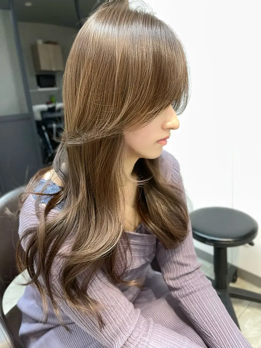 ロング 韓国風レイヤー ショート/犬塚 優介のヘアスタイル