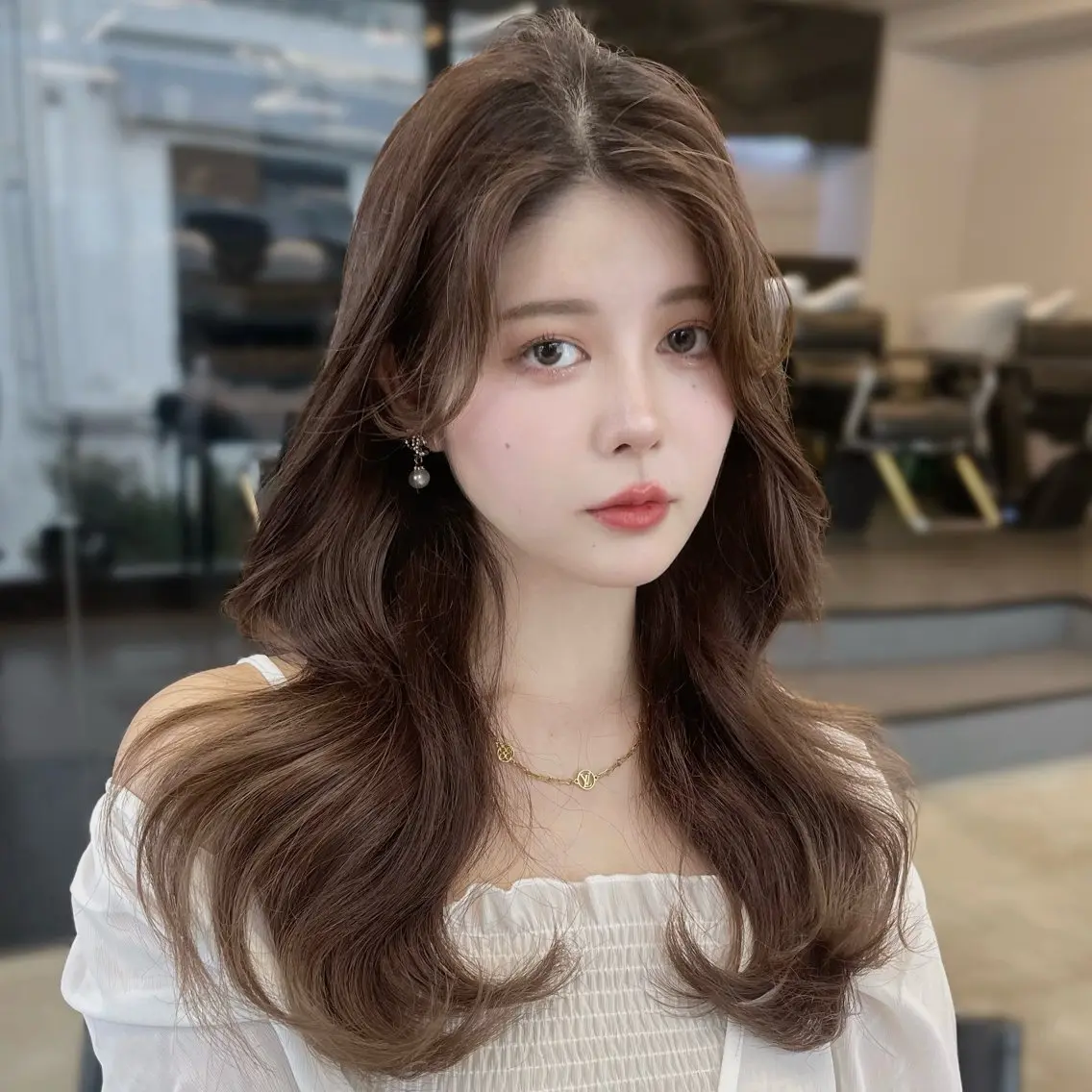 ロング カラー カット ヘアカラー トリートメント 髪質改善/韓国ヘア 顔まわり特化yutoのヘアスタイル