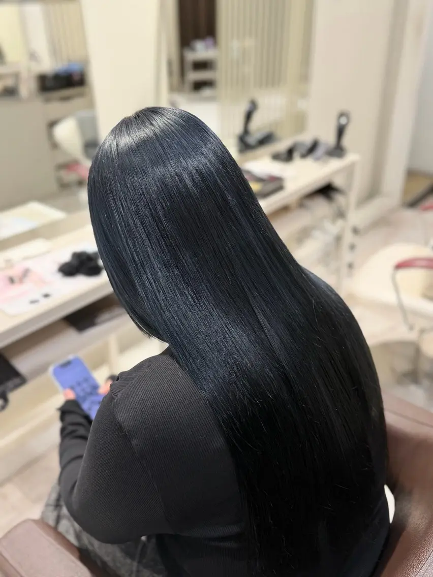 ロング ヘアカラー トリートメント 浅見 咲良のヘアスタイル